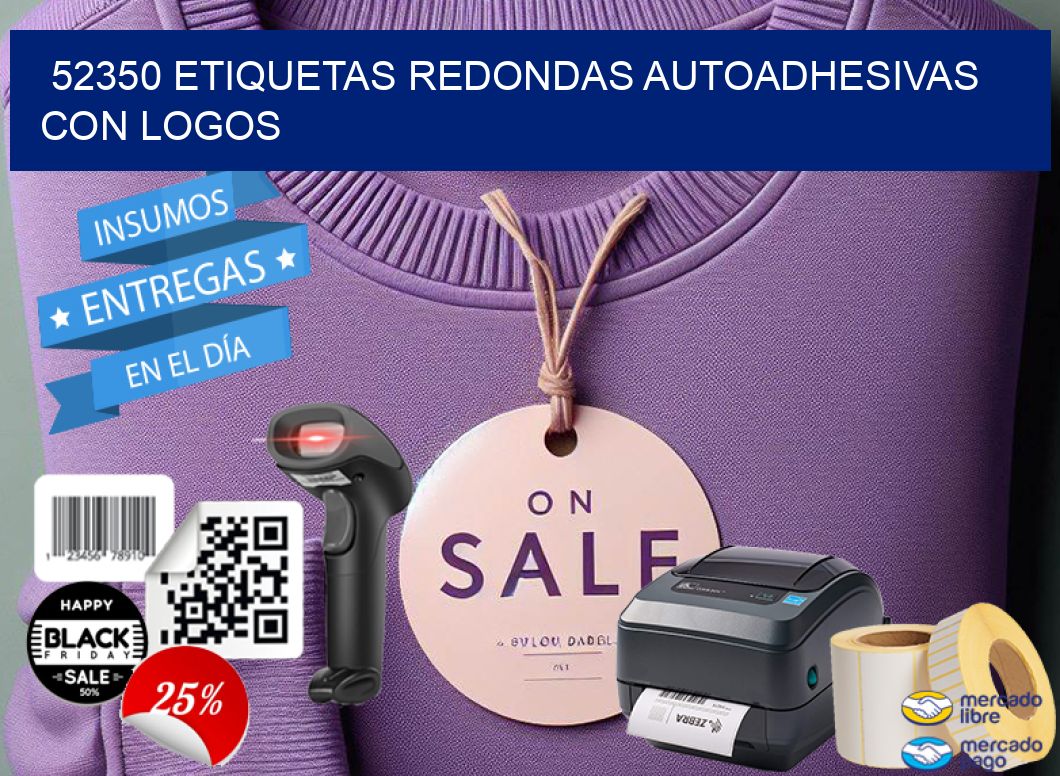 52350 ETIQUETAS REDONDAS AUTOADHESIVAS CON LOGOS