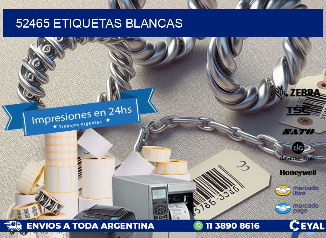 52465 ETIQUETAS BLANCAS