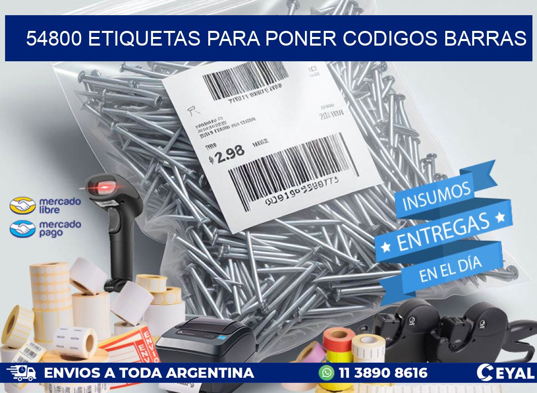 54800 ETIQUETAS PARA PONER CODIGOS BARRAS