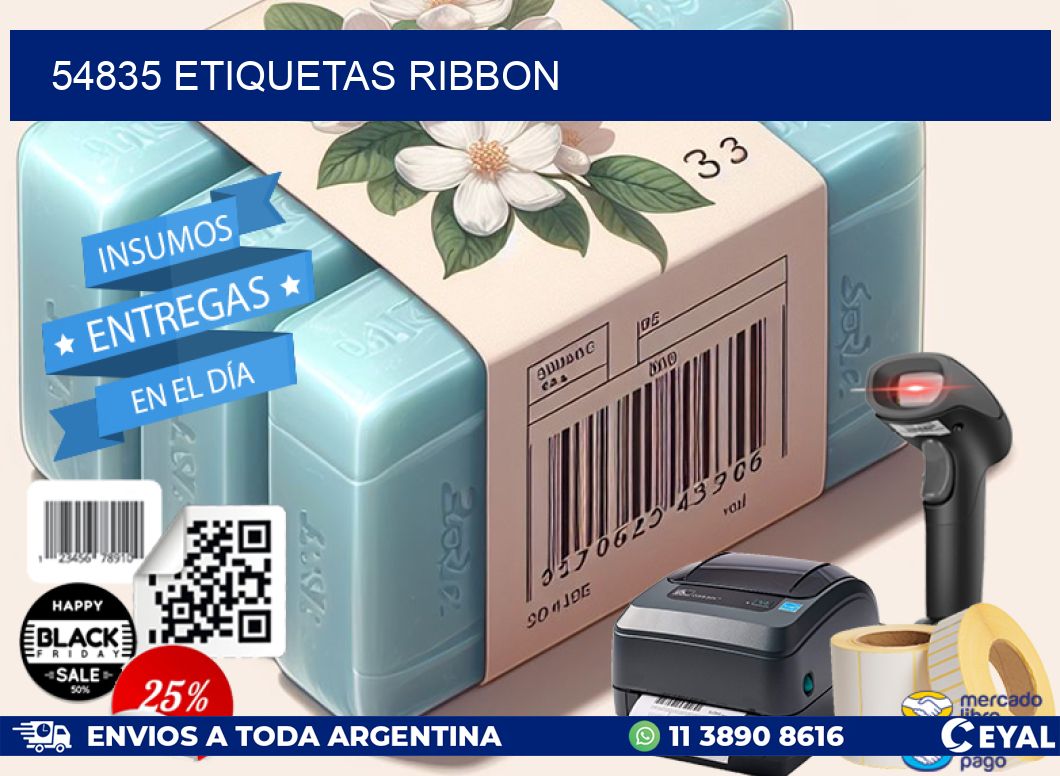 54835 ETIQUETAS RIBBON