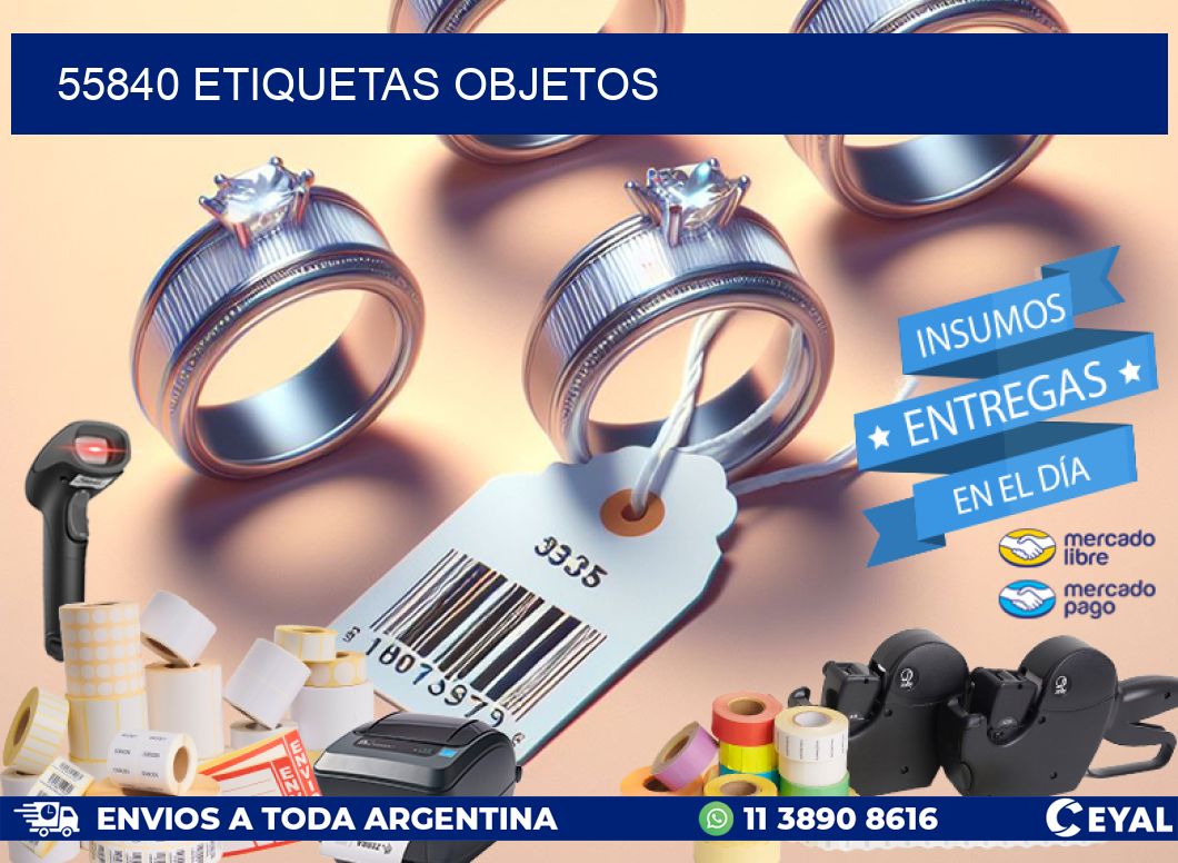 55840 etiquetas objetos
