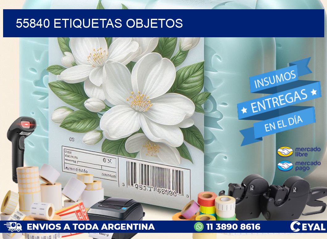 55840 etiquetas objetos