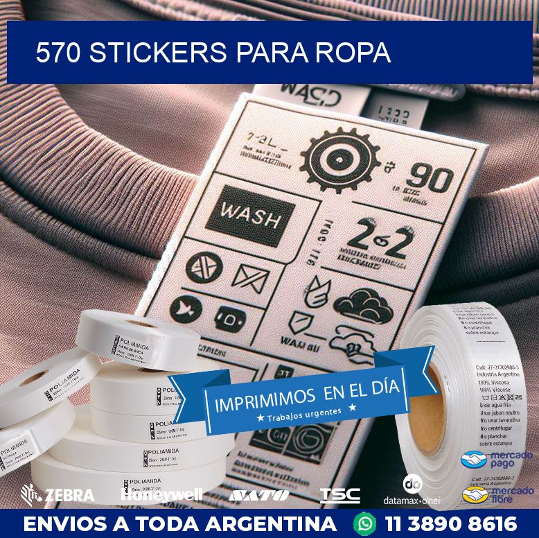 570 STICKERS PARA ROPA