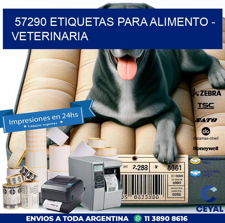 57290 ETIQUETAS PARA ALIMENTO – VETERINARIA