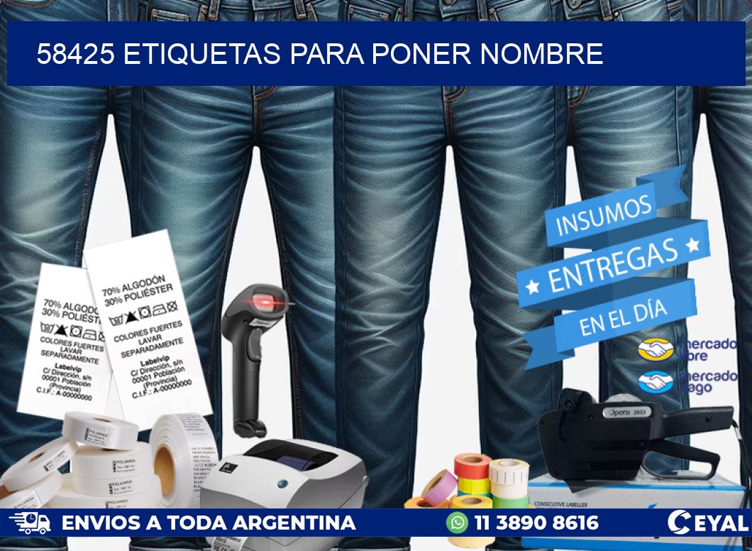 58425 ETIQUETAS PARA PONER NOMBRE