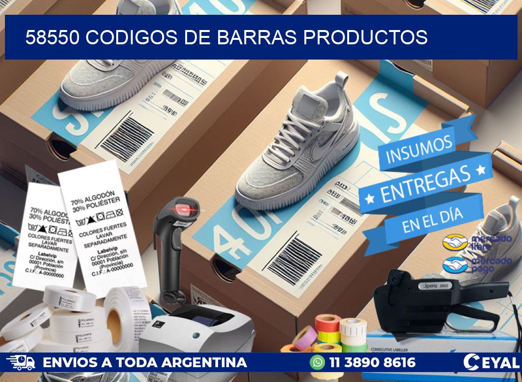 58550 Codigos de barras productos
