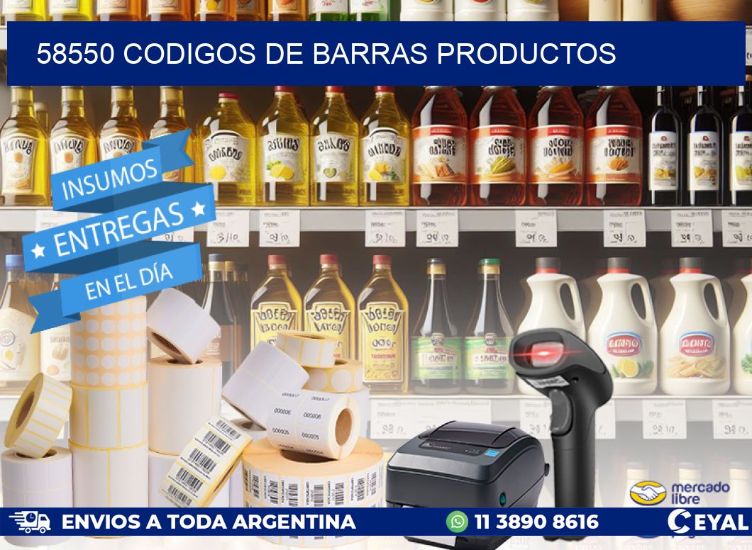58550 Codigos de barras productos