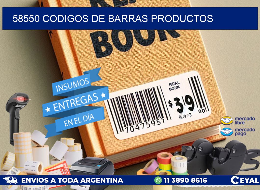 58550 Codigos de barras productos