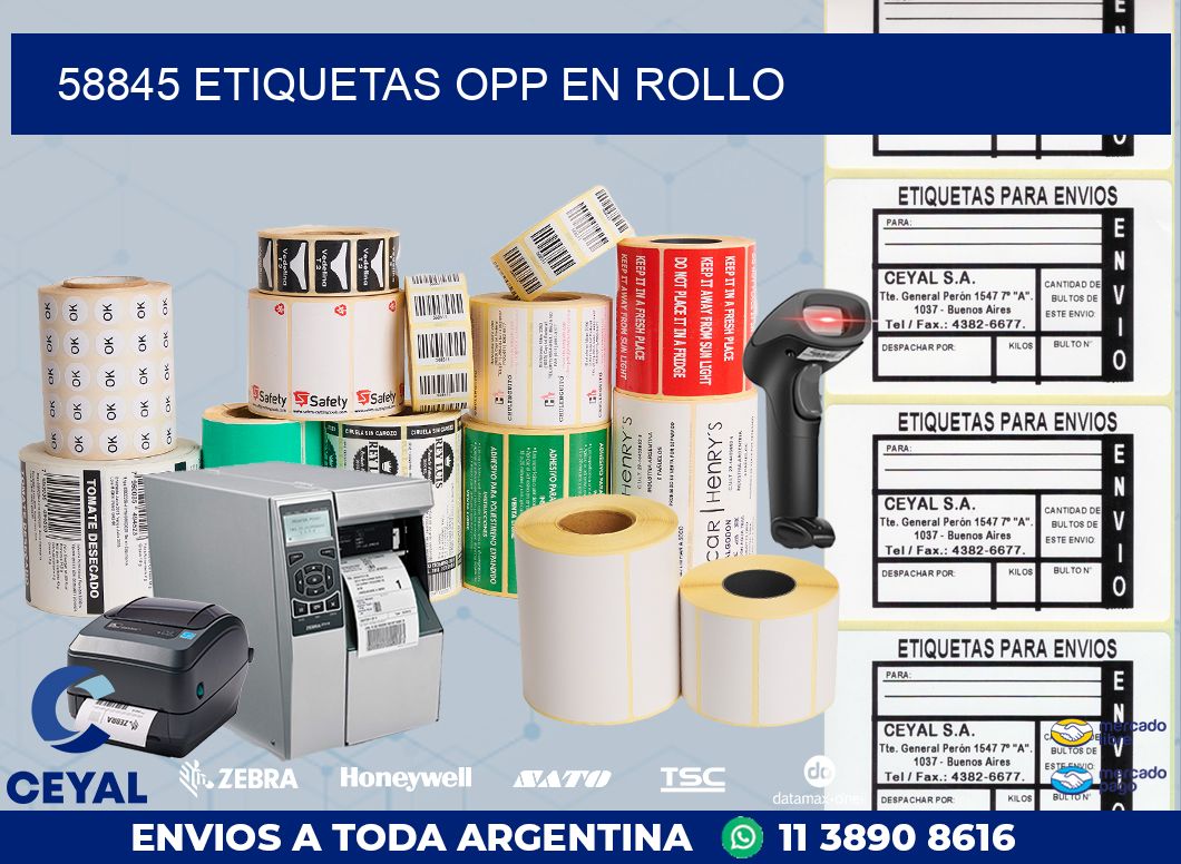 58845 ETIQUETAS OPP EN ROLLO