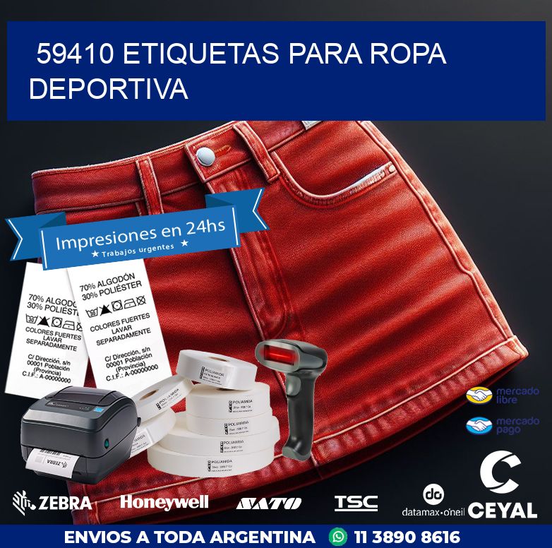 59410 ETIQUETAS PARA ROPA DEPORTIVA