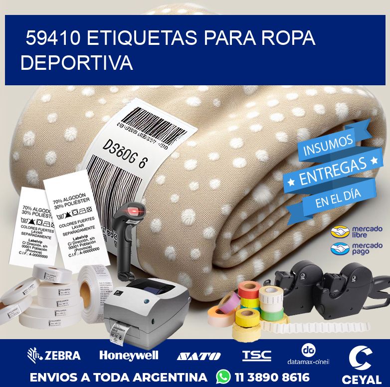 59410 ETIQUETAS PARA ROPA DEPORTIVA