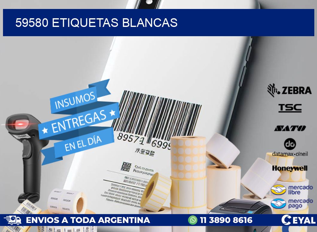 59580 ETIQUETAS BLANCAS