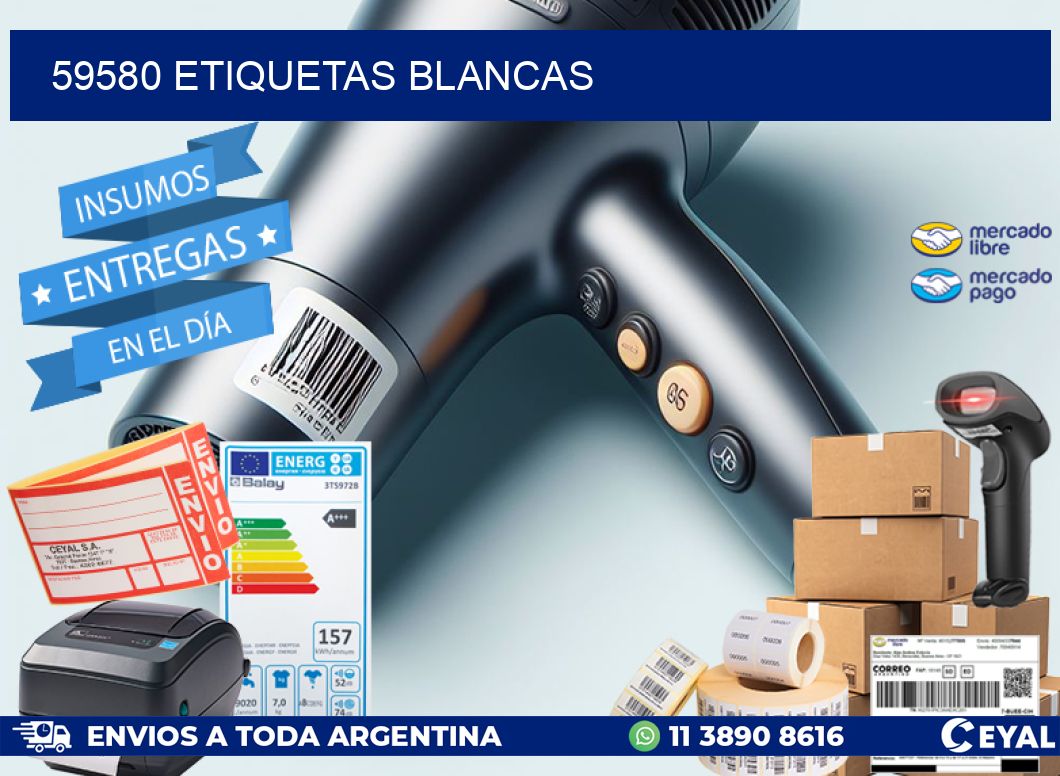 59580 ETIQUETAS BLANCAS