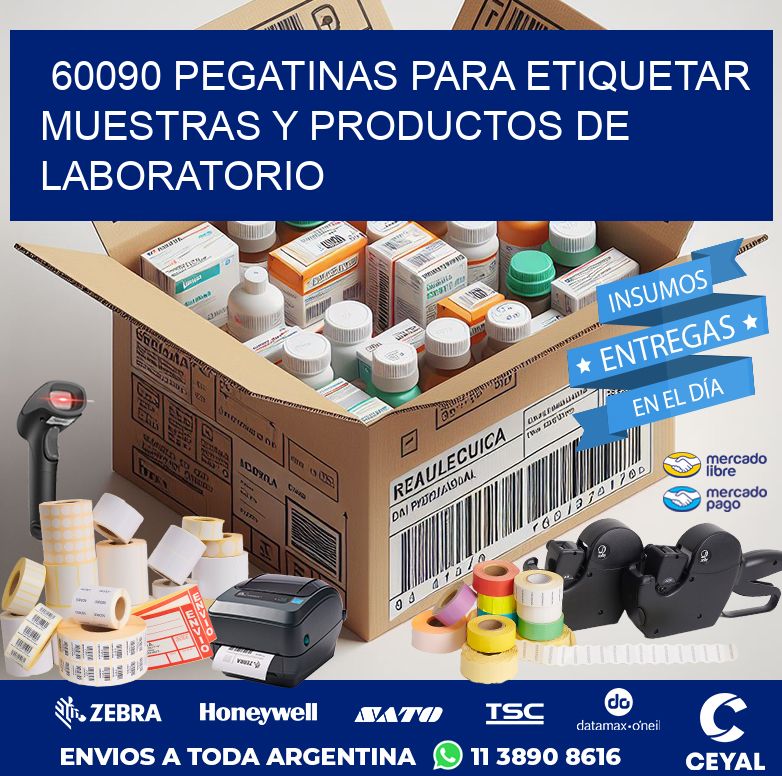 60090 PEGATINAS PARA ETIQUETAR MUESTRAS Y PRODUCTOS DE LABORATORIO
