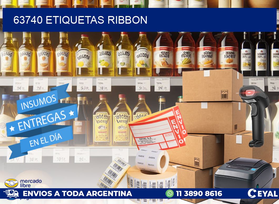 63740 ETIQUETAS RIBBON