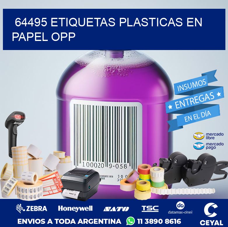 64495 ETIQUETAS PLASTICAS EN PAPEL OPP