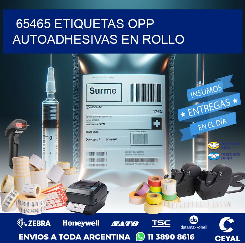 65465 ETIQUETAS OPP AUTOADHESIVAS EN ROLLO