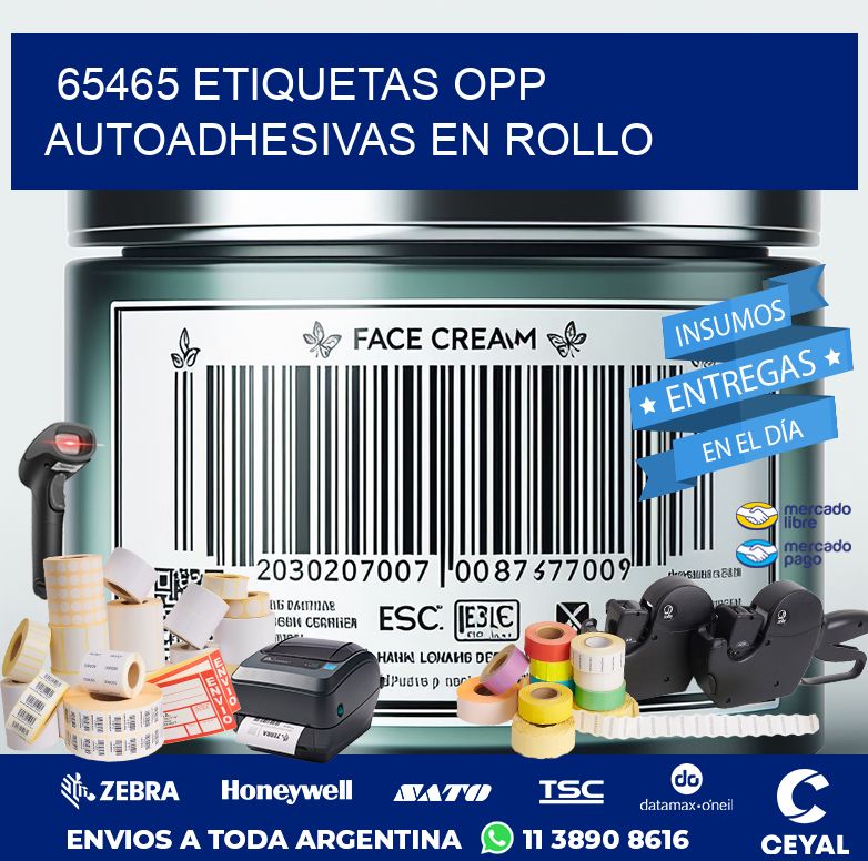65465 ETIQUETAS OPP AUTOADHESIVAS EN ROLLO