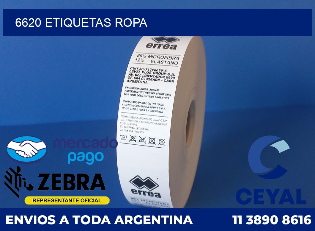 6620 ETIQUETAS ROPA