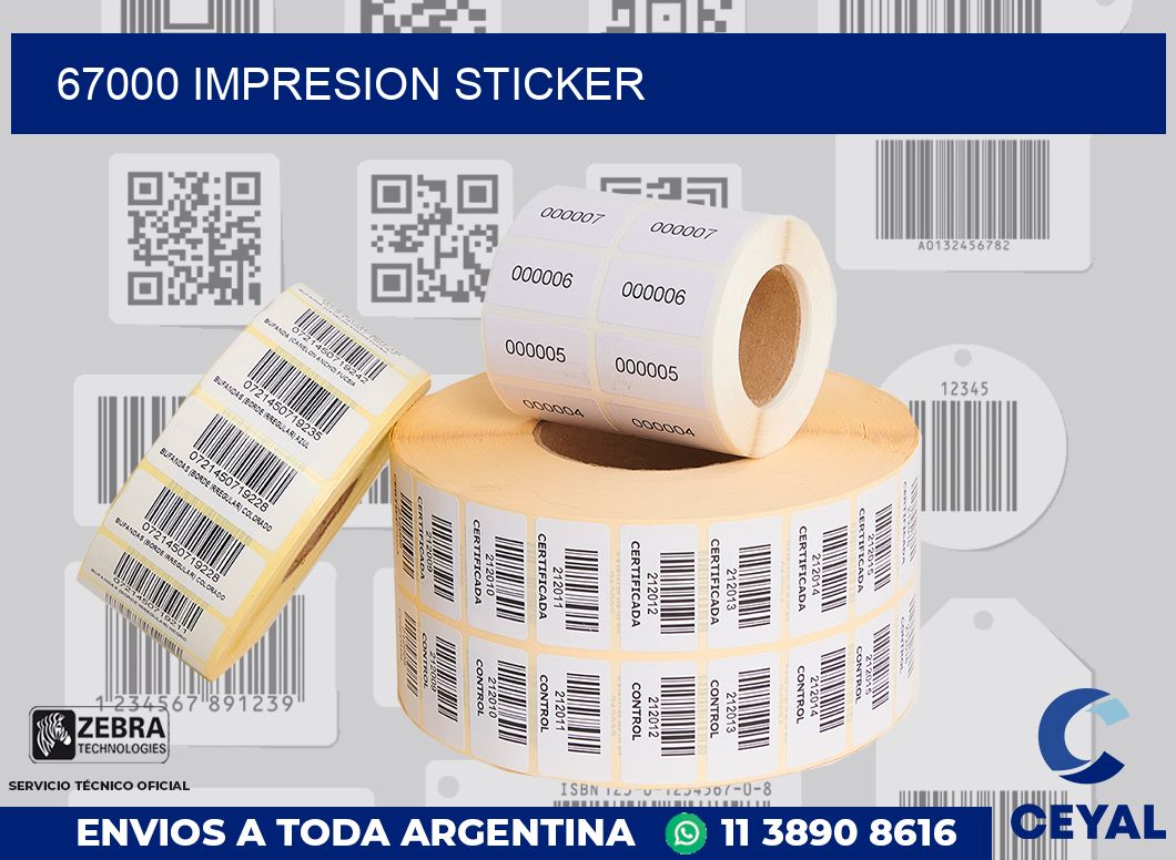 67000 Impresion sticker