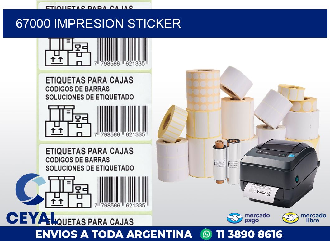 67000 Impresion sticker