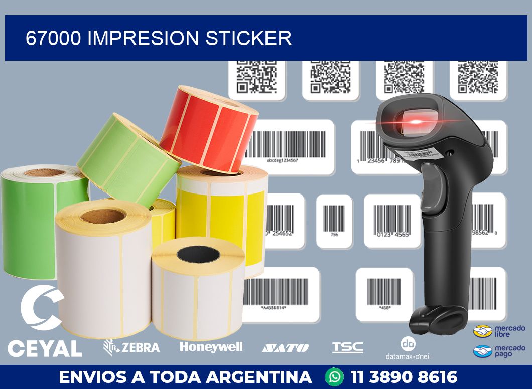 67000 Impresion sticker