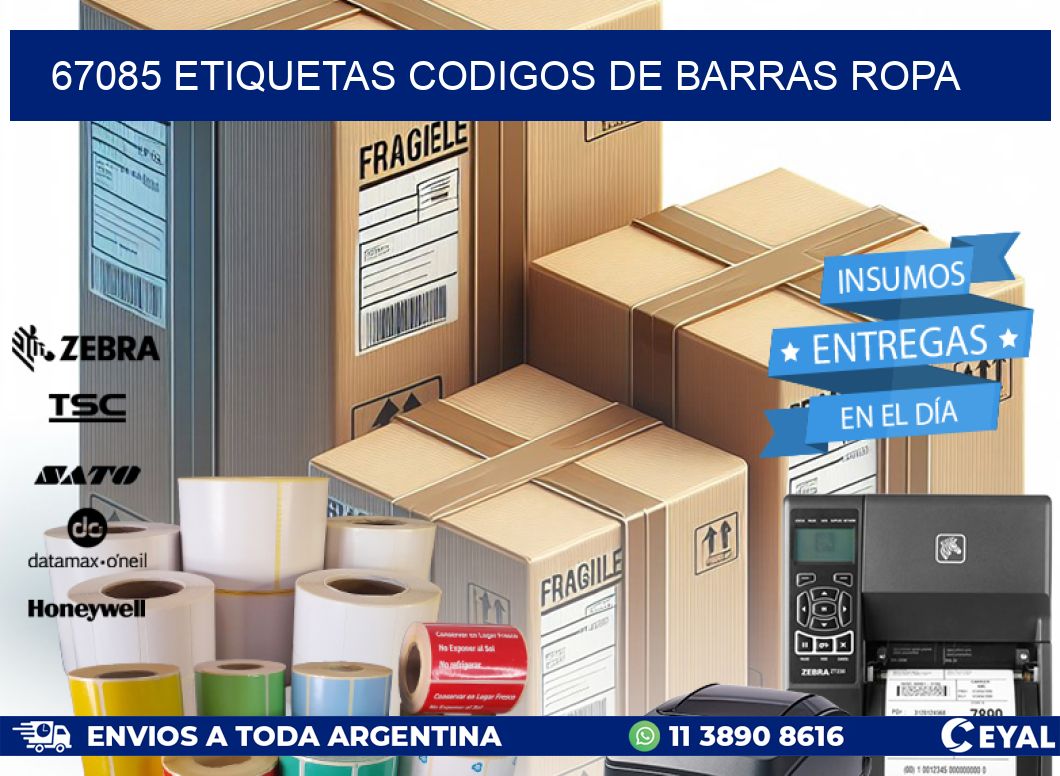 67085 ETIQUETAS CODIGOS DE BARRAS ROPA