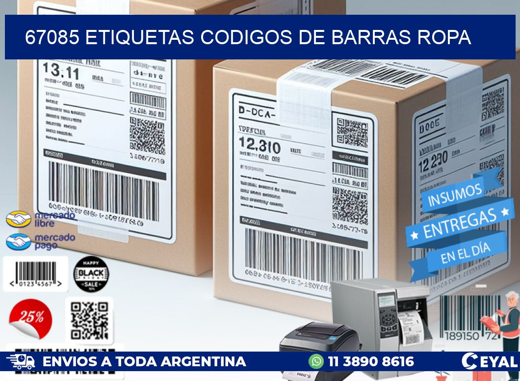 67085 ETIQUETAS CODIGOS DE BARRAS ROPA