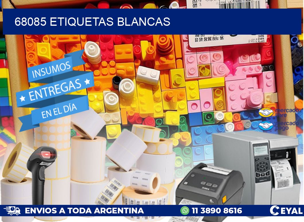 68085 ETIQUETAS BLANCAS