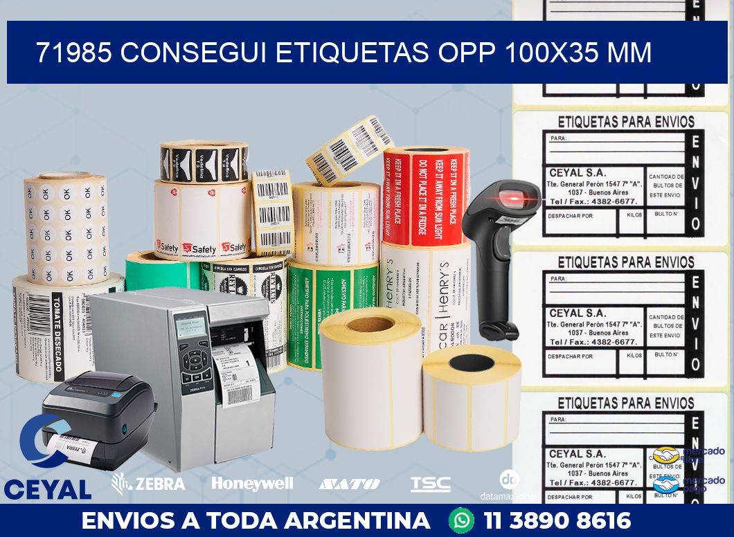 71985 CONSEGUI ETIQUETAS OPP 100X35 MM