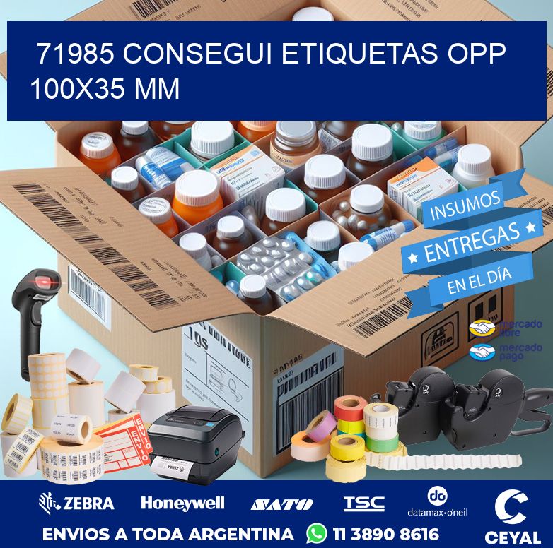 71985 CONSEGUI ETIQUETAS OPP 100X35 MM