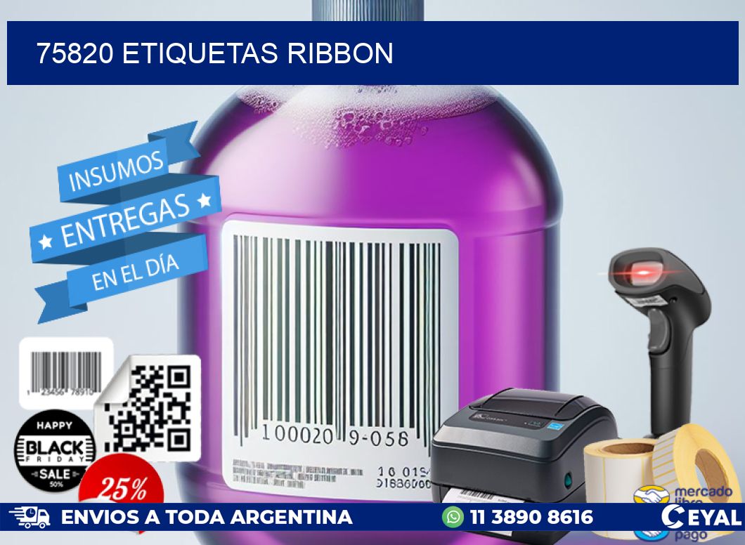 75820 ETIQUETAS RIBBON