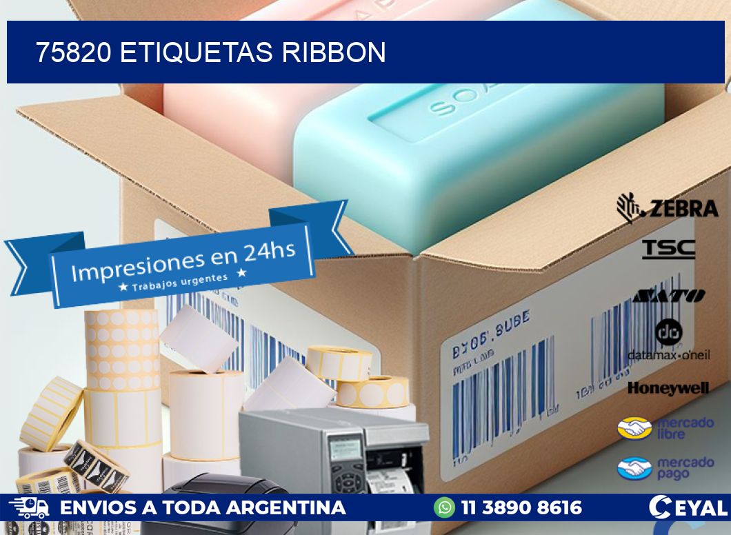 75820 ETIQUETAS RIBBON