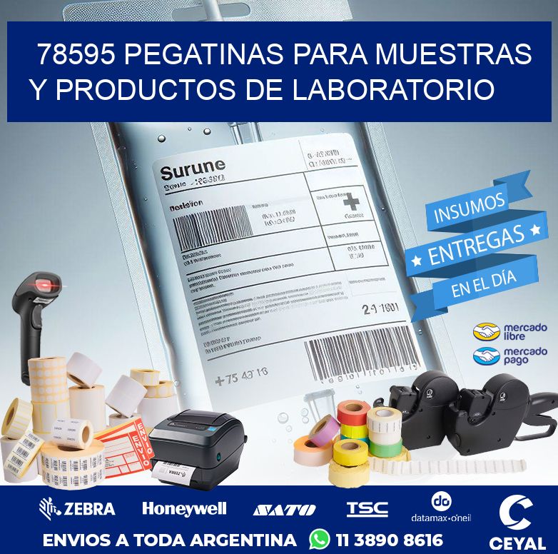 78595 PEGATINAS PARA MUESTRAS Y PRODUCTOS DE LABORATORIO