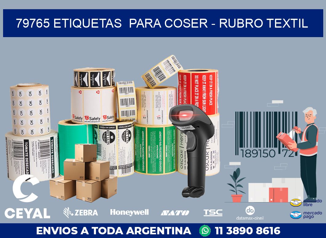 79765 ETIQUETAS  PARA COSER - RUBRO TEXTIL