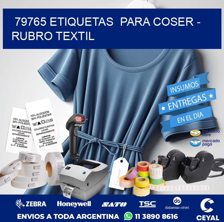 79765 ETIQUETAS  PARA COSER – RUBRO TEXTIL