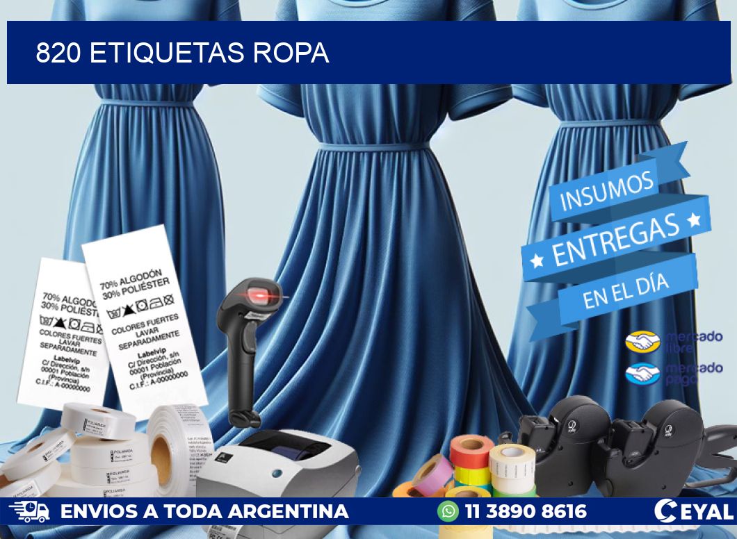 820 ETIQUETAS ROPA