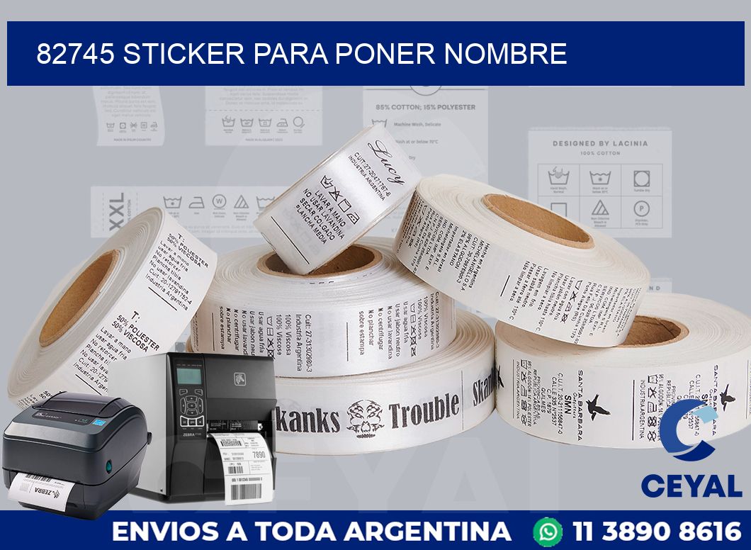 82745 STICKER PARA PONER NOMBRE