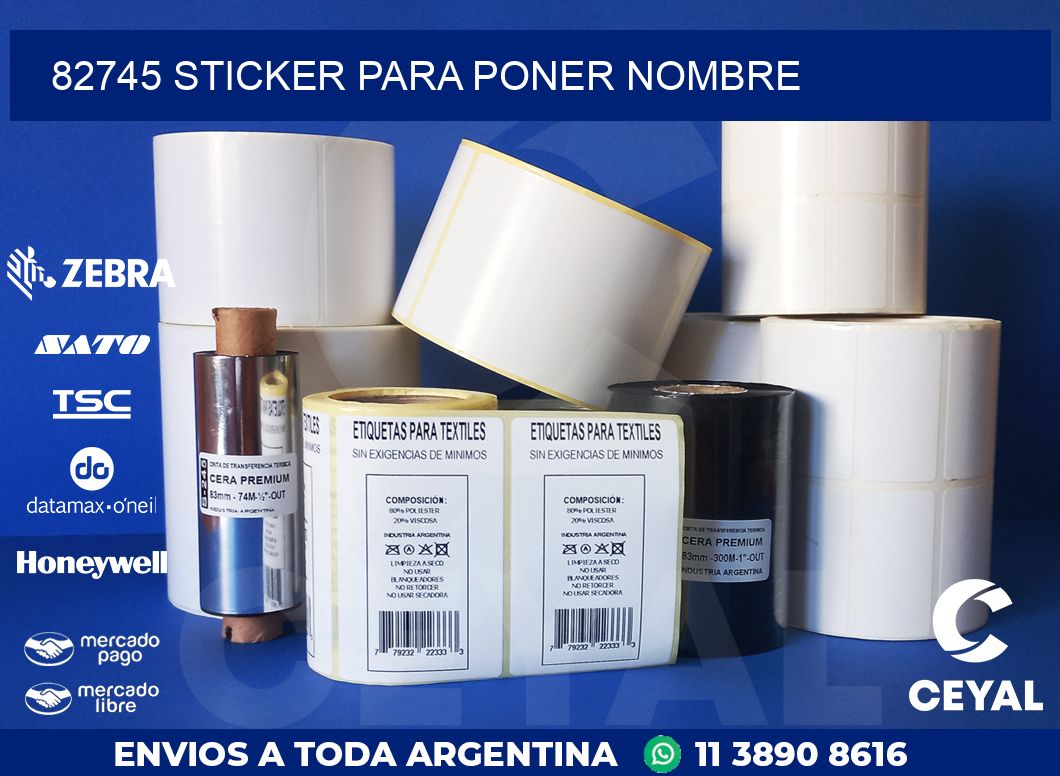 82745 STICKER PARA PONER NOMBRE
