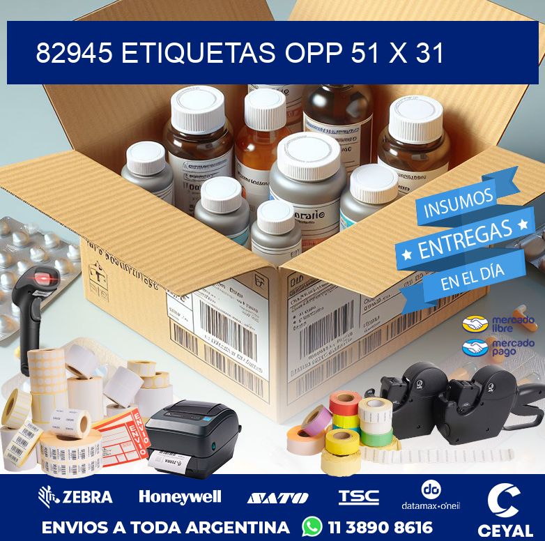 82945 ETIQUETAS OPP 51 X 31