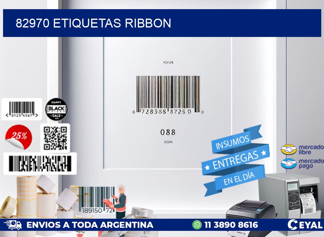 82970 ETIQUETAS RIBBON