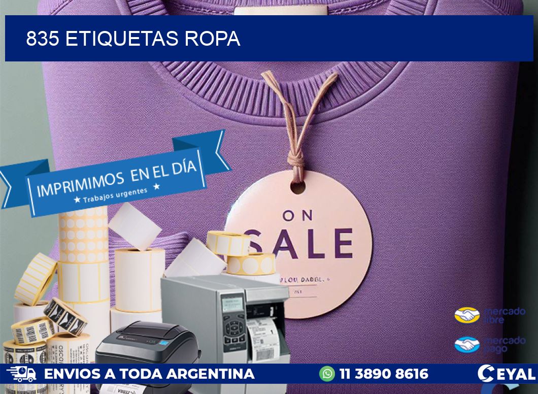 835 ETIQUETAS ROPA