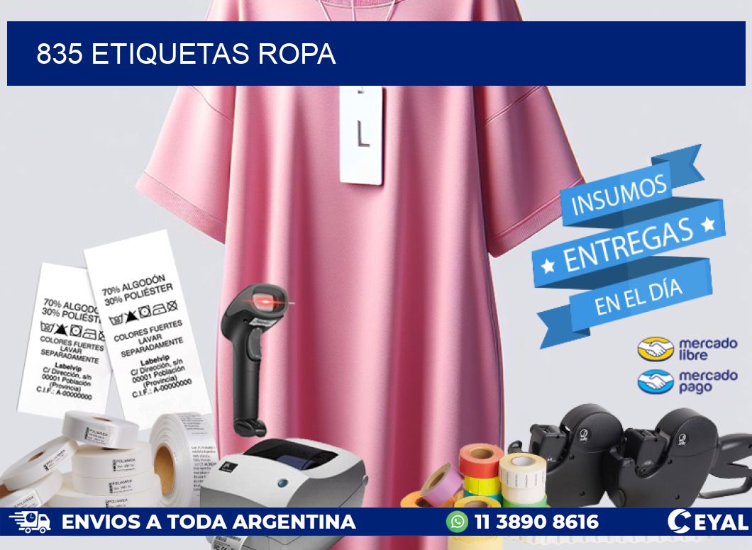 835 ETIQUETAS ROPA