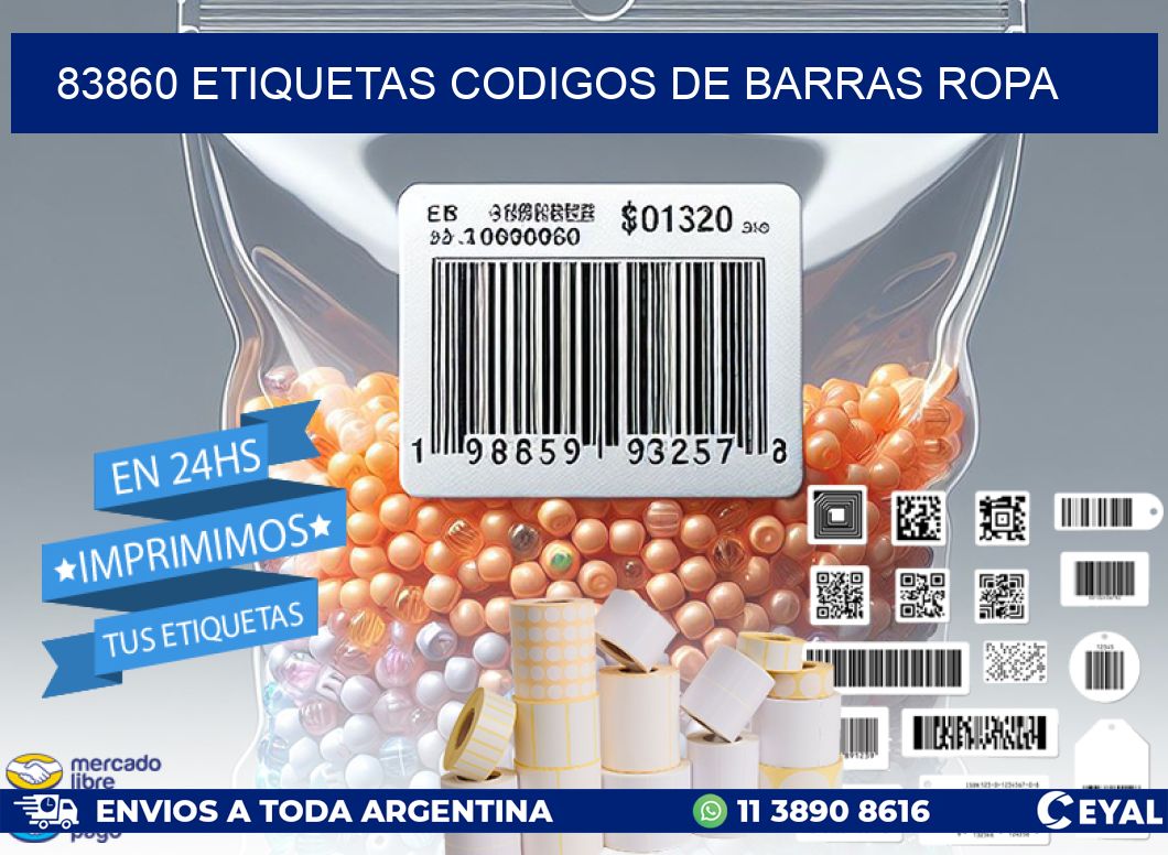 83860 ETIQUETAS CODIGOS DE BARRAS ROPA