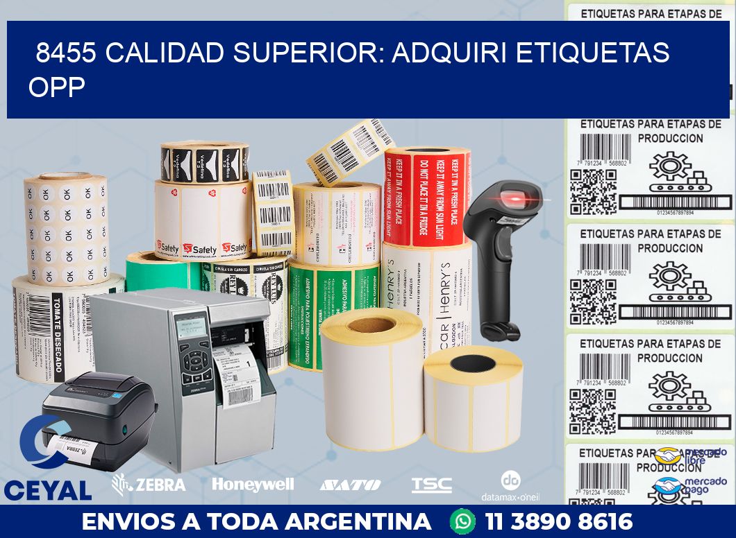 8455 CALIDAD SUPERIOR: ADQUIRI ETIQUETAS OPP