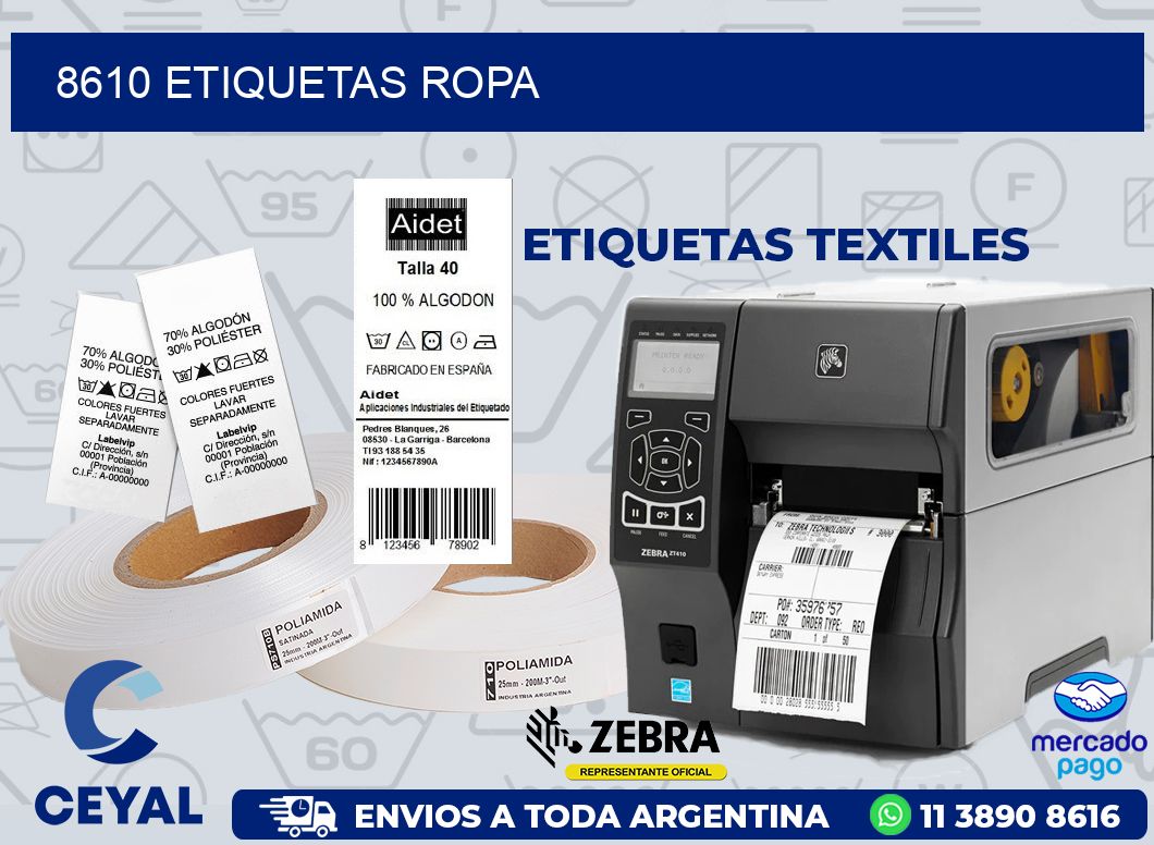 8610 ETIQUETAS ROPA