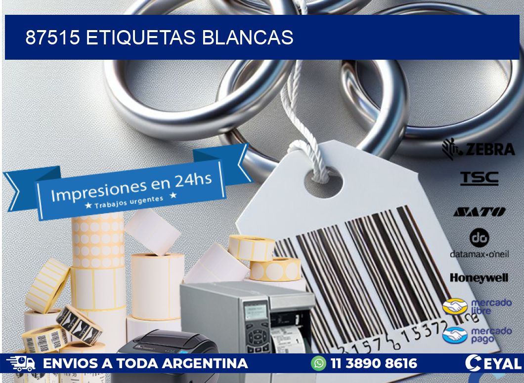 87515 ETIQUETAS BLANCAS