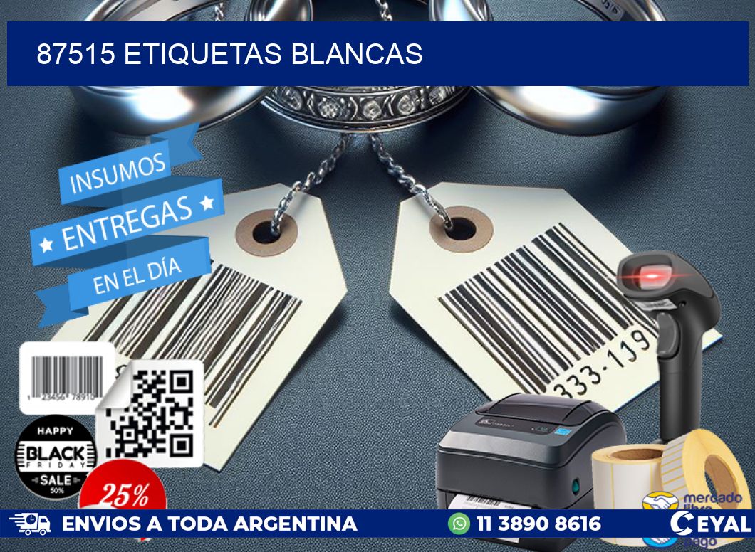 87515 ETIQUETAS BLANCAS