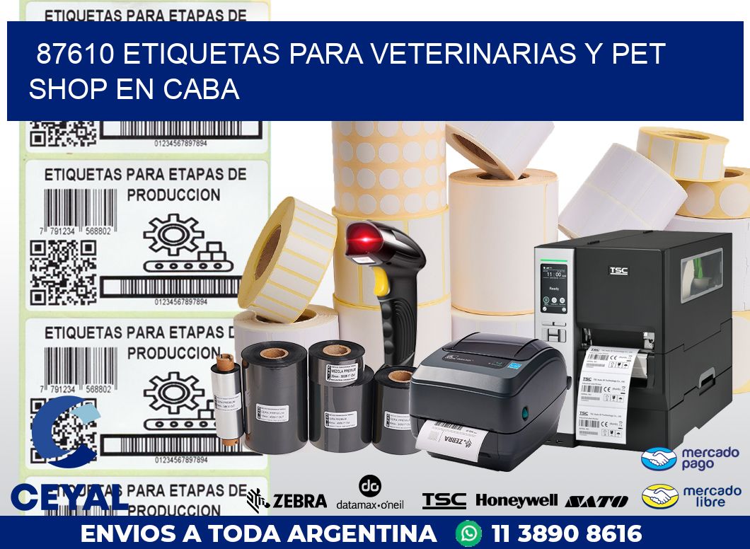 87610 ETIQUETAS PARA VETERINARIAS Y PET SHOP EN CABA