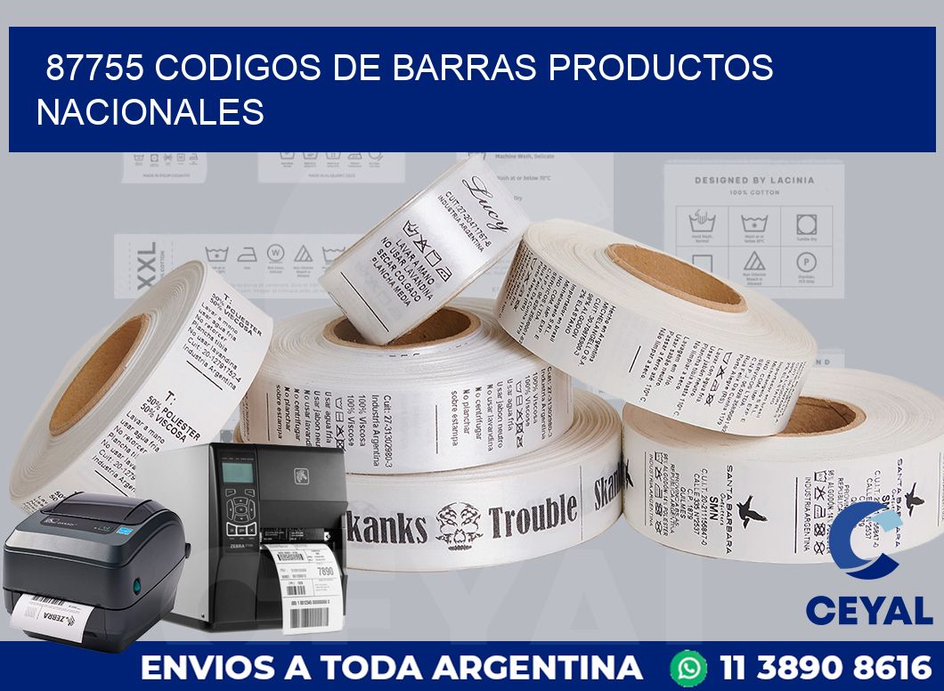 87755 codigos de barras productos nacionales